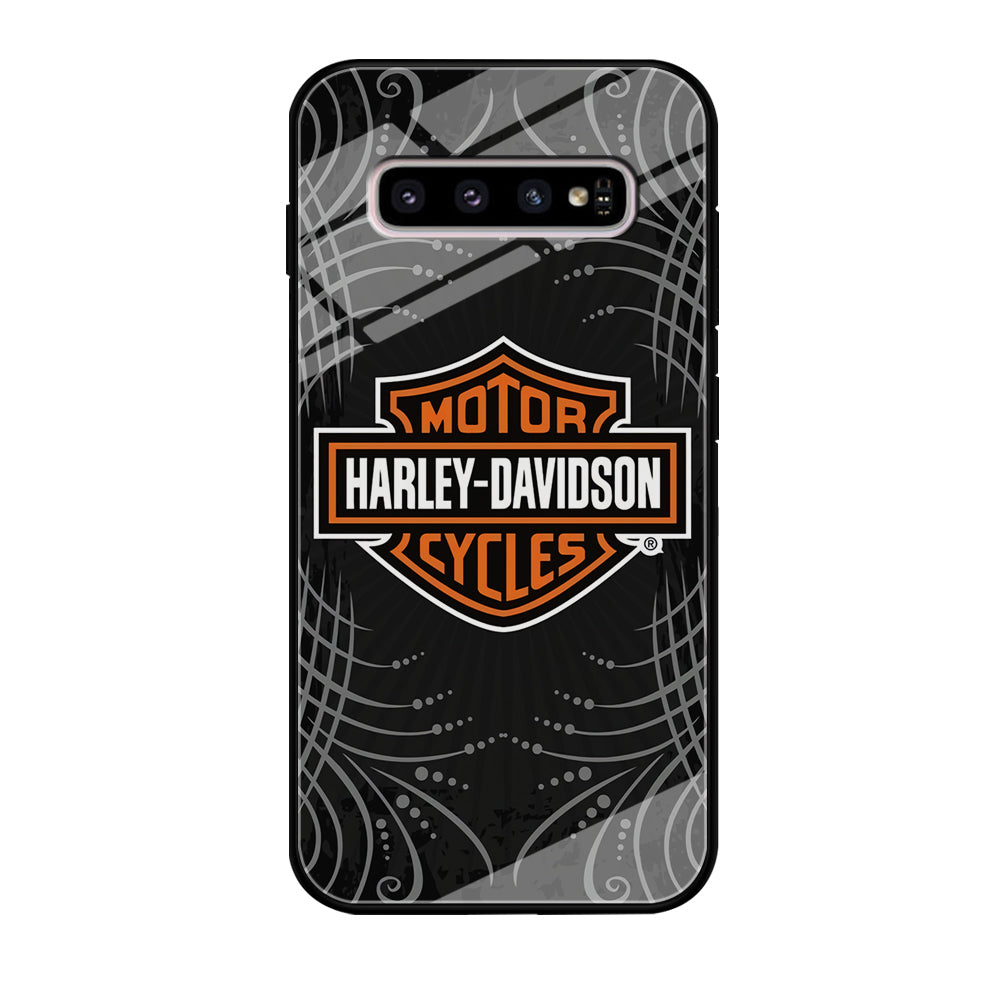 Harley Davidson Grey Motif Samsung Galaxy S10 Plus Case