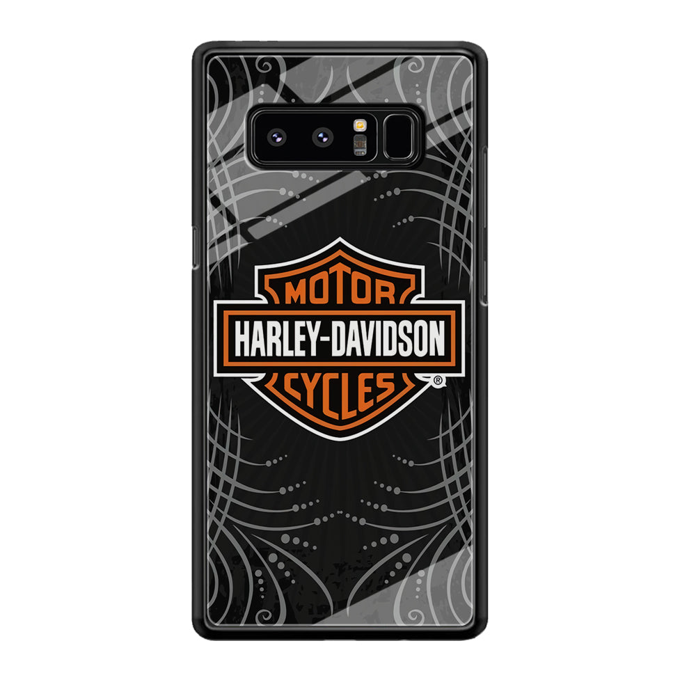 Harley Davidson Grey Motif Samsung Galaxy Note 8 Case