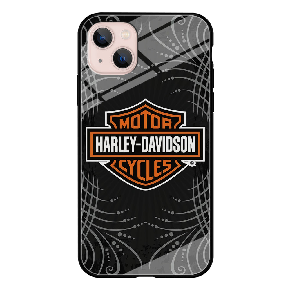 Harley Davidson Grey Motif iPhone 14 Plus Case