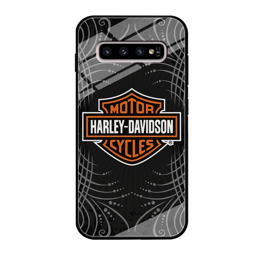 Harley Davidson Grey Motif Samsung Galaxy S10 Case