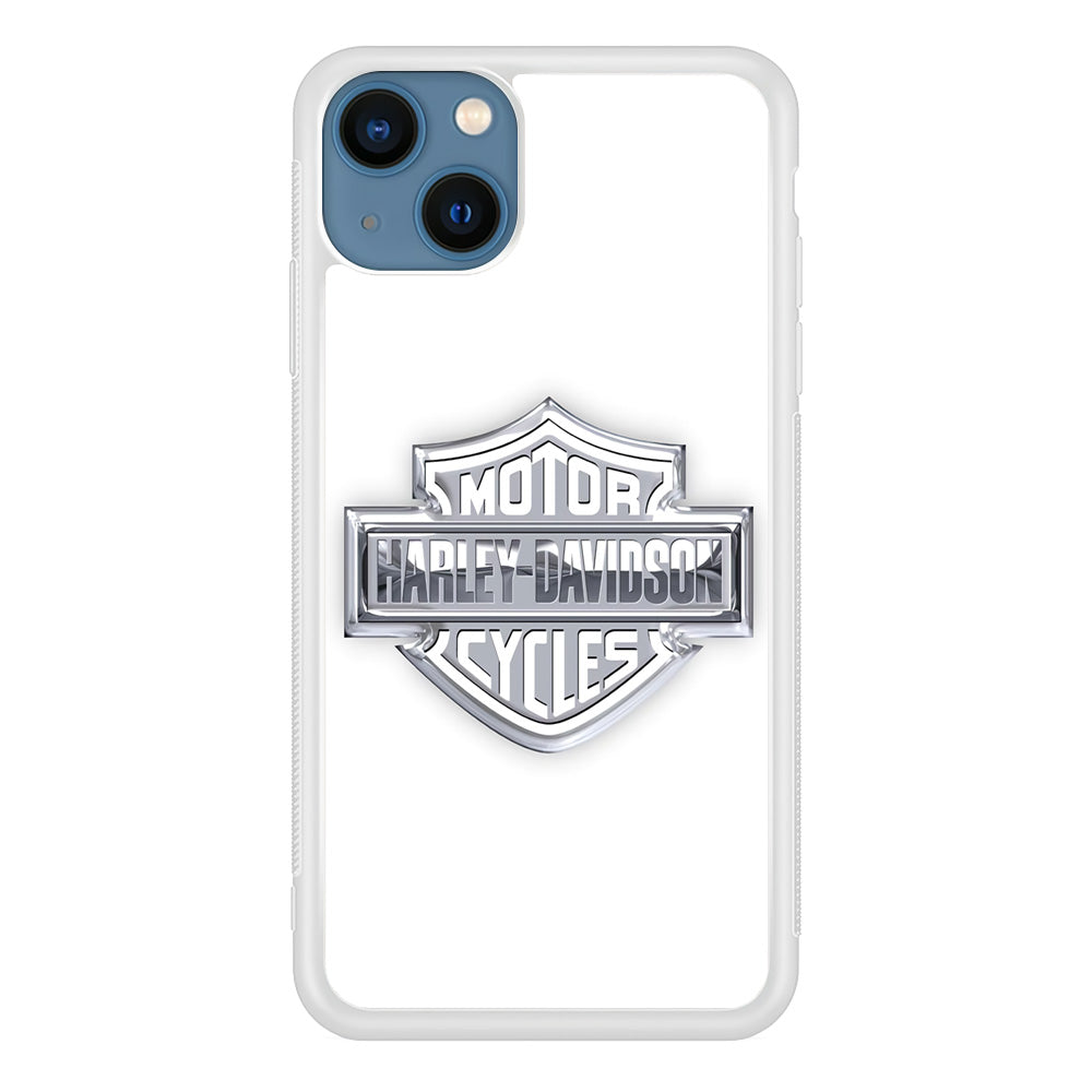 Harley Davidson Logo Silver iPhone 14 Plus Case