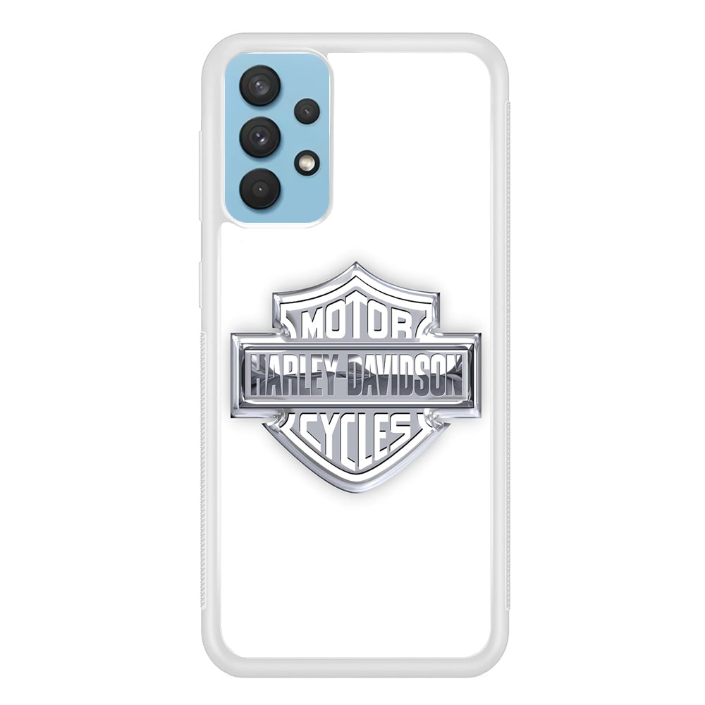 Harley Davidson Logo Silver Samsung Galaxy A32 Case