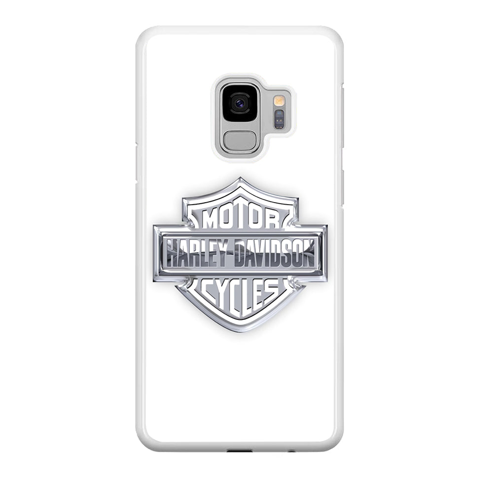 Harley Davidson Logo Silver Samsung Galaxy S9 Case