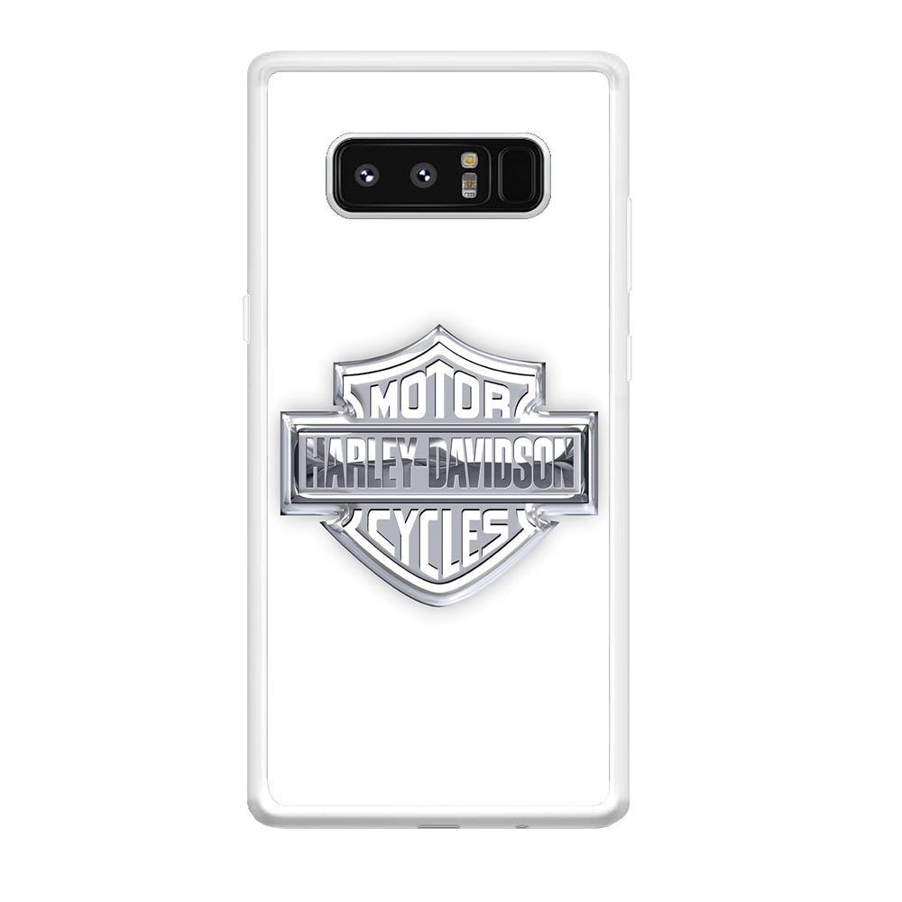 Harley Davidson Logo Silver Samsung Galaxy Note 8 Case