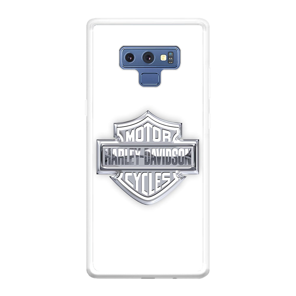 Harley Davidson Logo Silver Samsung Galaxy Note 9 Case