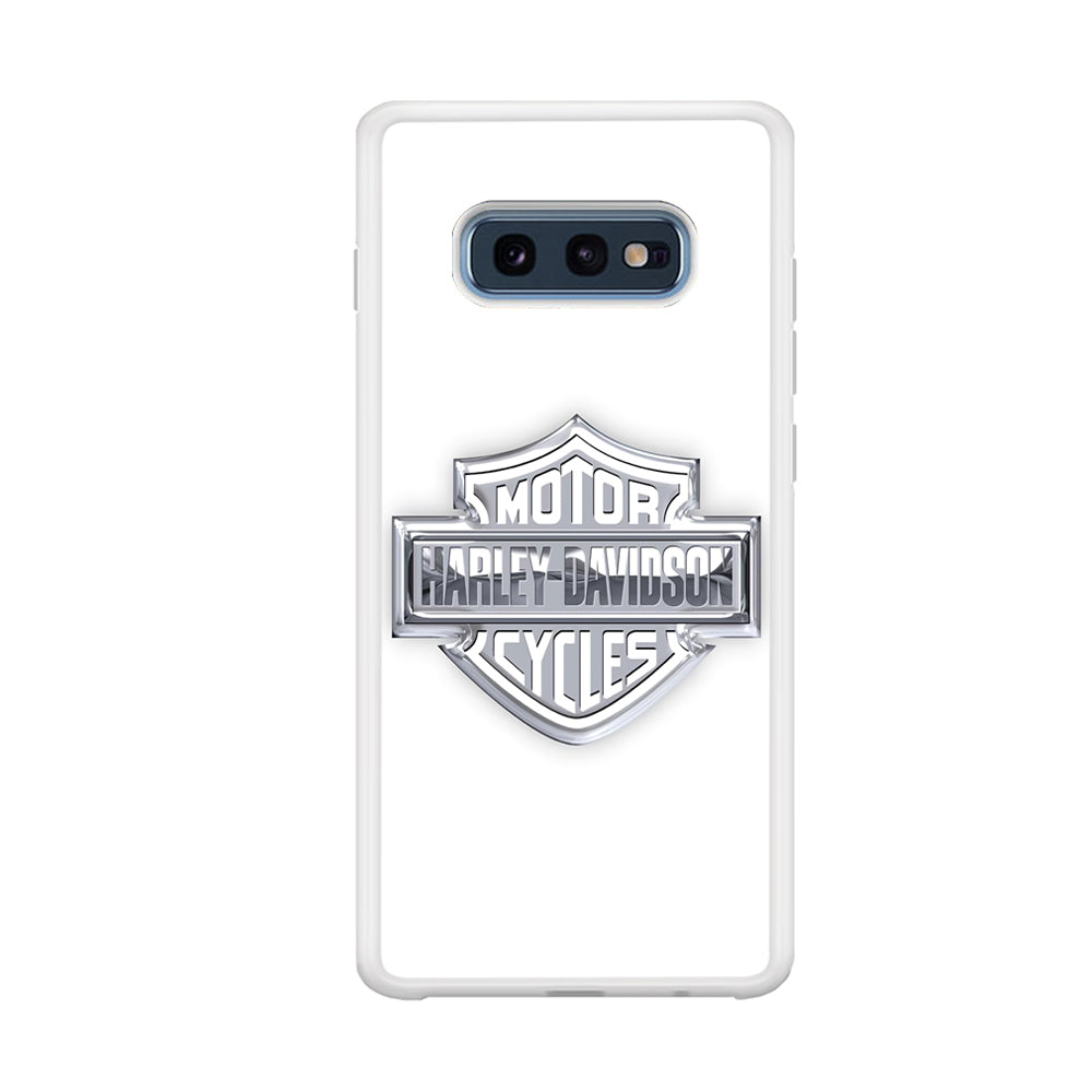 Harley Davidson Logo Silver Samsung Galaxy S10E Case