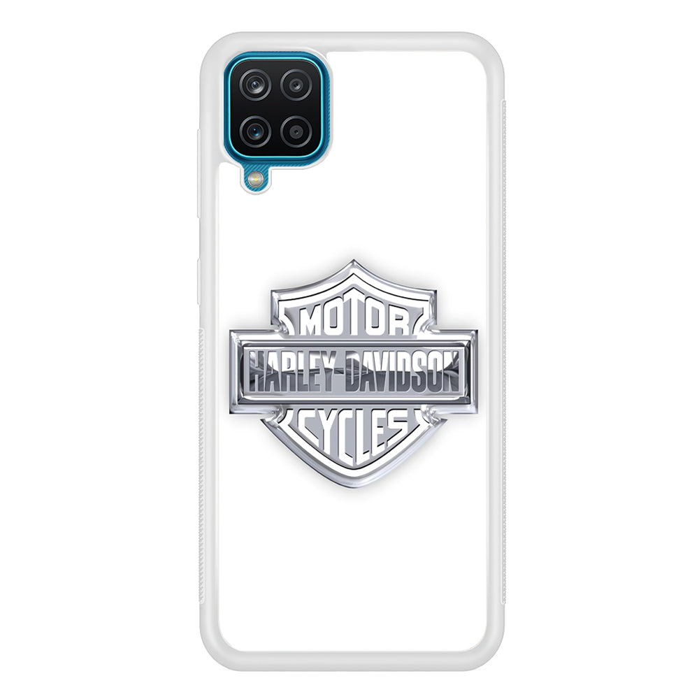 Harley Davidson Logo Silver Samsung Galaxy A12 Case