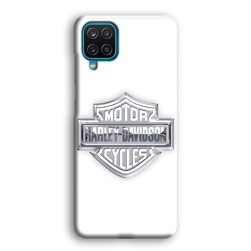 Harley Davidson Logo Silver Samsung Galaxy A12 Case