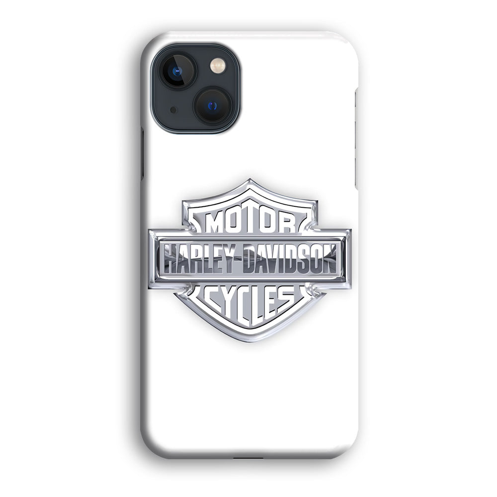 Harley Davidson Logo Silver iPhone 14 Plus Case