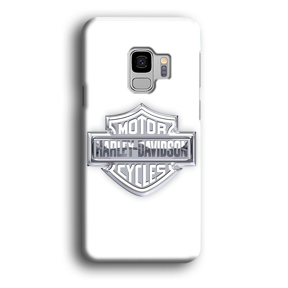 Harley Davidson Logo Silver Samsung Galaxy S9 Case