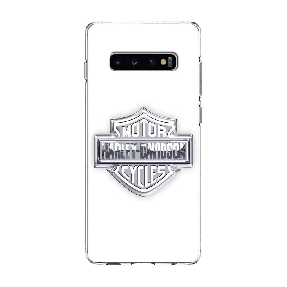 Harley Davidson Logo Silver Samsung Galaxy S10 Plus Case