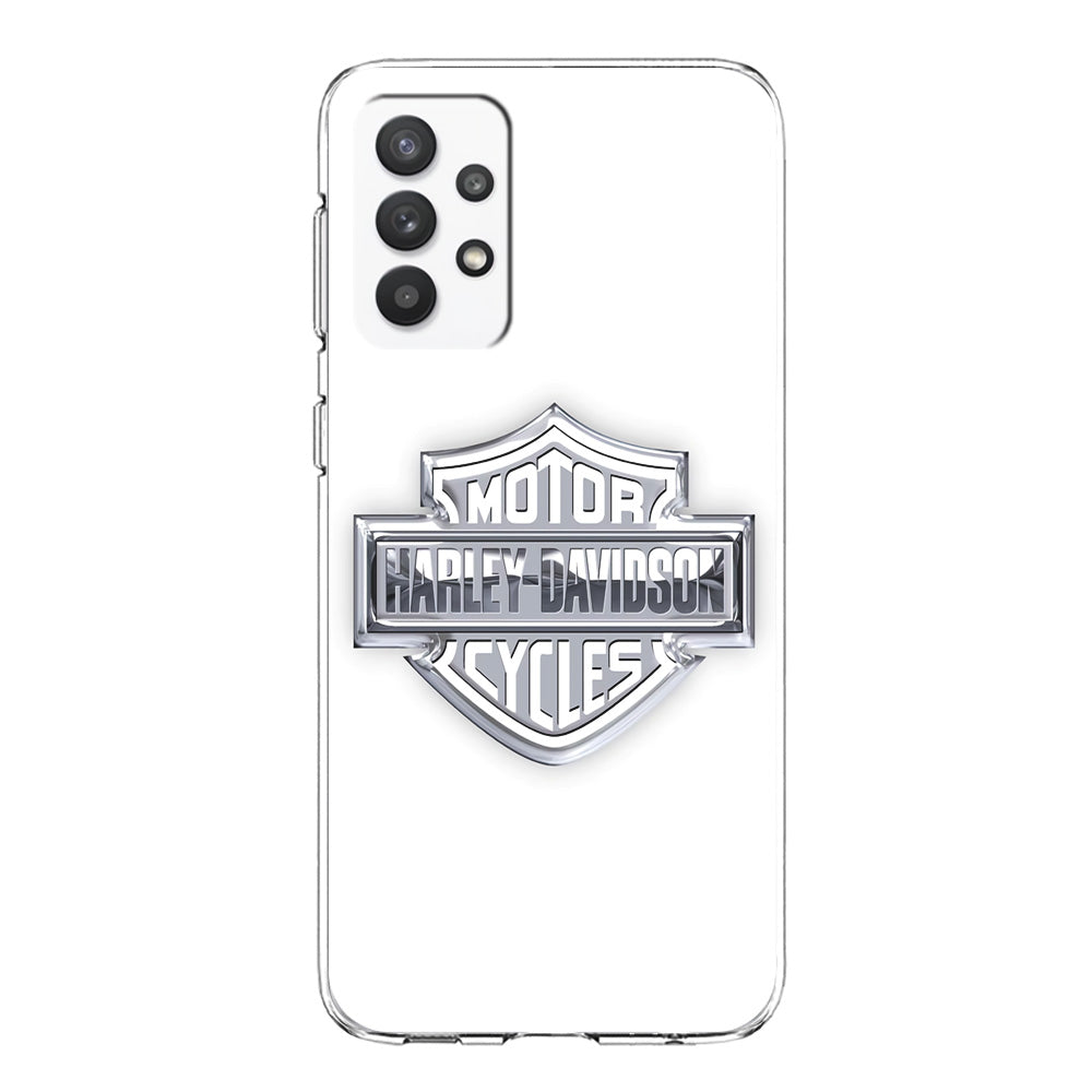 Harley Davidson Logo Silver Samsung Galaxy A32 Case