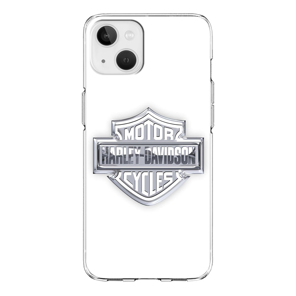 Harley Davidson Logo Silver iPhone 14 Plus Case