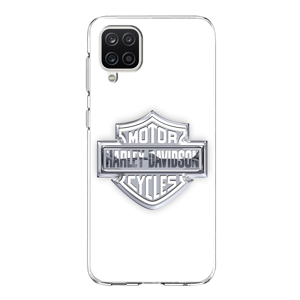 Harley Davidson Logo Silver Samsung Galaxy A12 Case