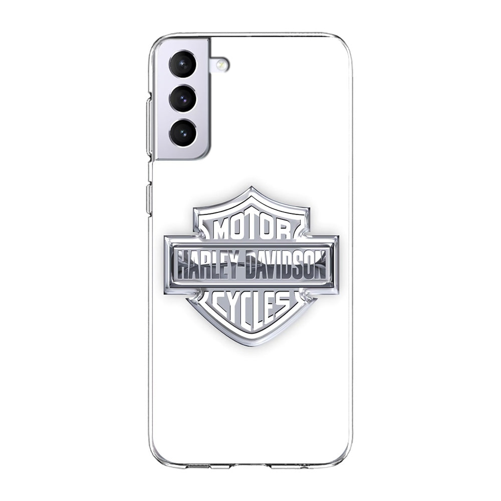 Harley Davidson Logo Silver Samsung Galaxy S21 Case