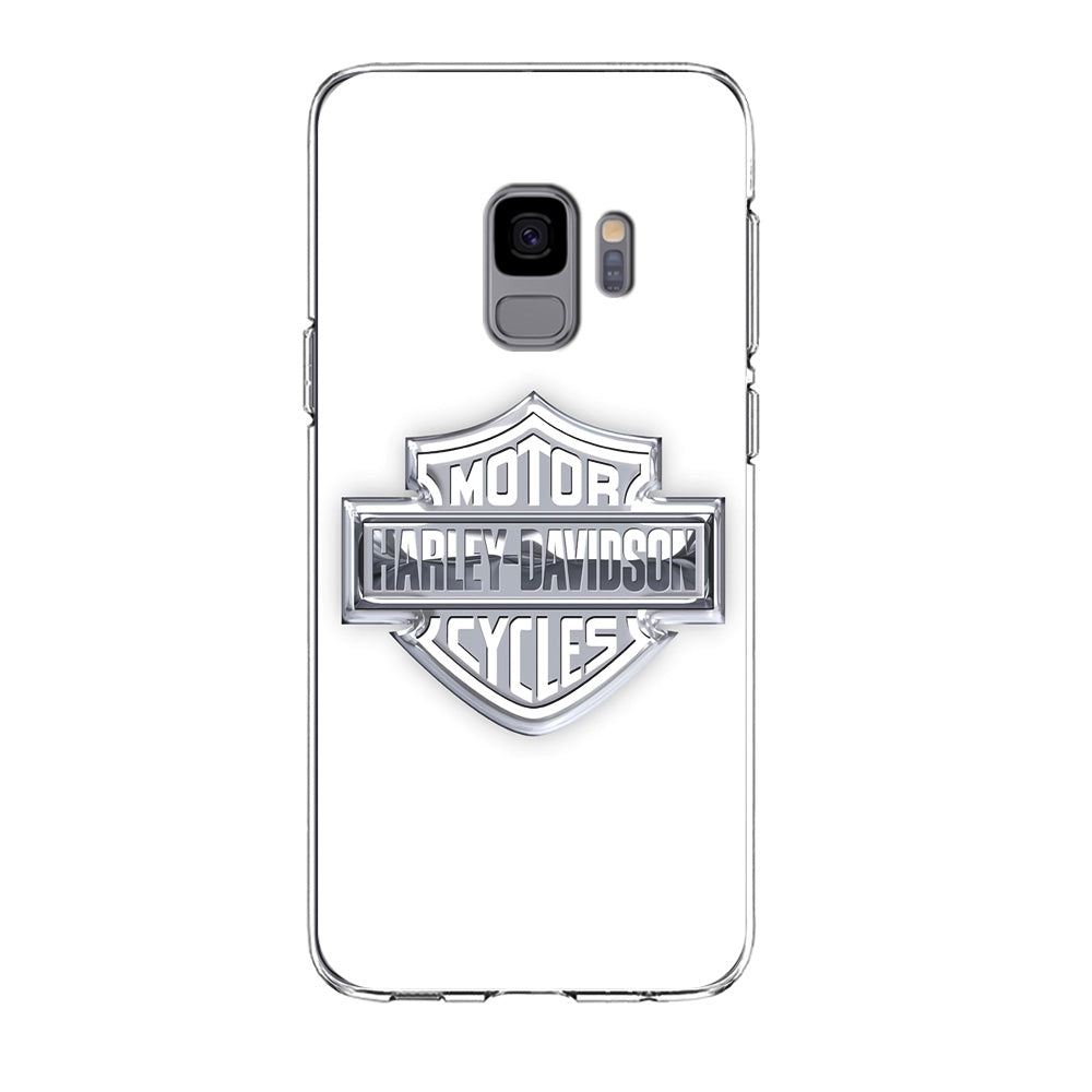 Harley Davidson Logo Silver Samsung Galaxy S9 Case