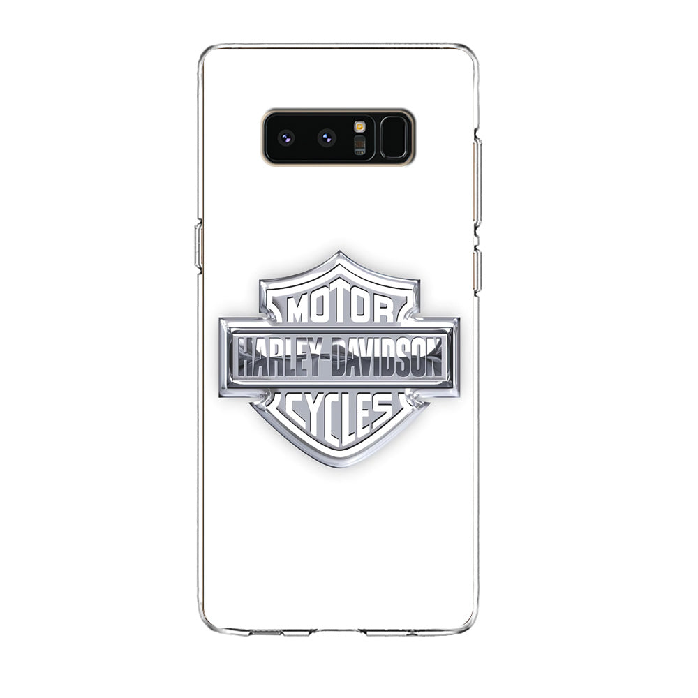 Harley Davidson Logo Silver Samsung Galaxy Note 8 Case