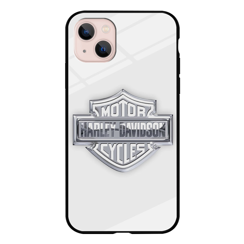 Harley Davidson Logo Silver iPhone 14 Plus Case