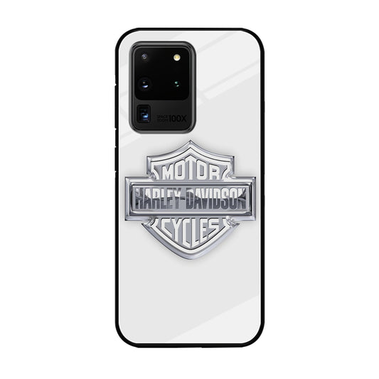 Harley Davidson Logo Silver Samsung Galaxy S21 Ultra Case