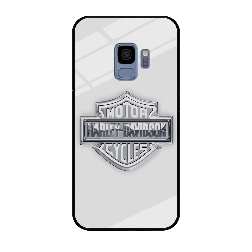 Harley Davidson Logo Silver Samsung Galaxy S9 Case