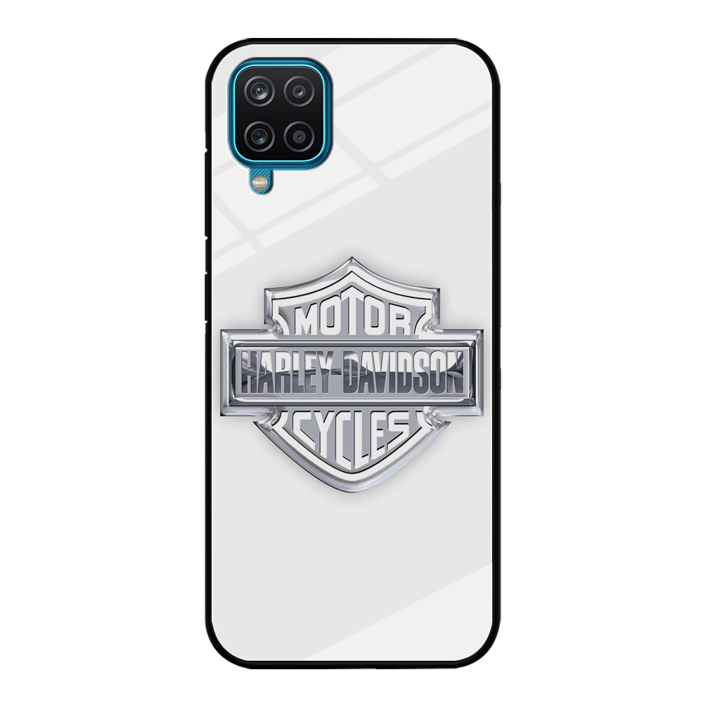 Harley Davidson Logo Silver Samsung Galaxy A12 Case