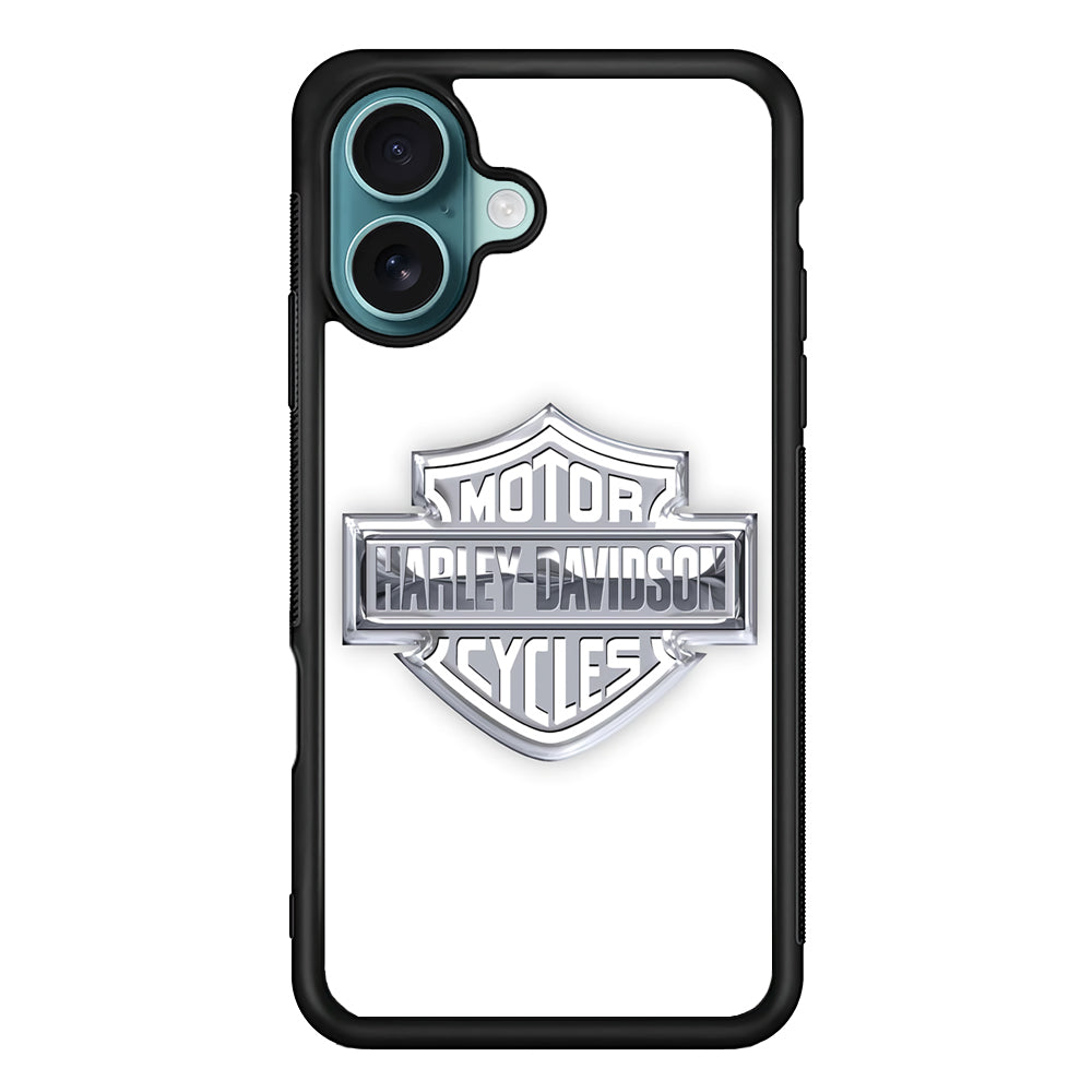 Harley Davidson Logo Silver iPhone 16 Case - Altracase