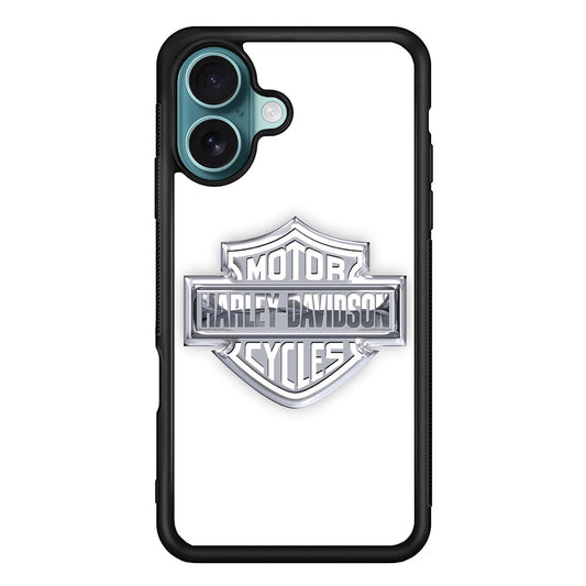 Harley Davidson Logo Silver iPhone 16 Plus Case - Altracase