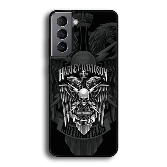 Harley Davidson Silver Eagle Samsung Galaxy A15 Case-Mobile Phone Case-Rubber Black (2D Case)-Altracase