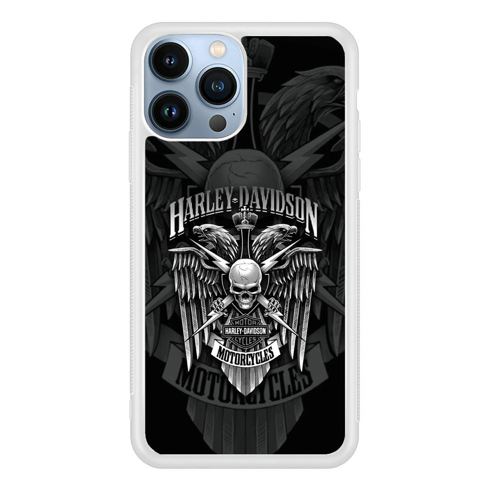 Harley Davidson Silver Eagle iPhone 15 Pro Max Case