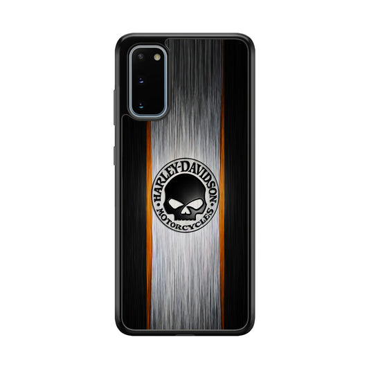 Harley Davidson Skull Circle Samsung Galaxy S20 Case-Mobile Phone Case-Rubber Black (2D Case)-Altracase