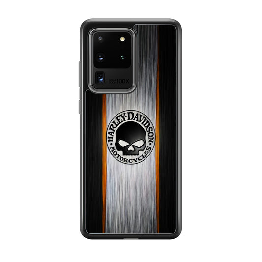 Harley Davidson Skull Circle Samsung Galaxy S20 Ultra Case-Mobile Phone Case-Rubber Black (2D Case)-Altracase
