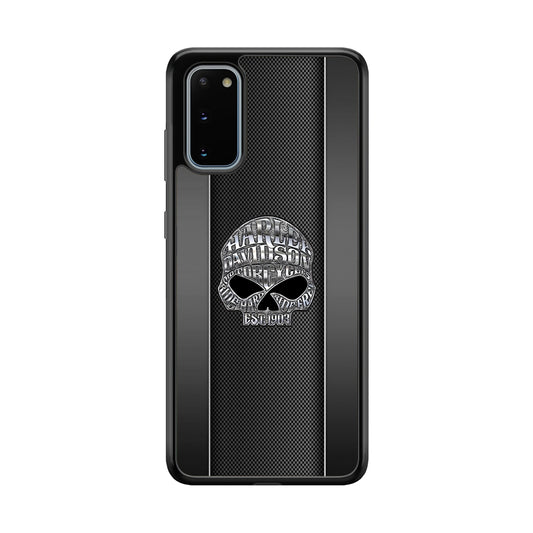 Harley Davidson Skull Design Samsung Galaxy S20 Case-Mobile Phone Case-Rubber Black (2D Case)-Altracase