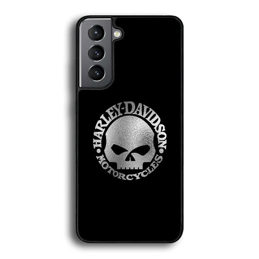 Harley Davidson Skull Silver Samsung Galaxy A16 Case-Mobile Phone Case-Rubber Black (2D Case)-Altracase