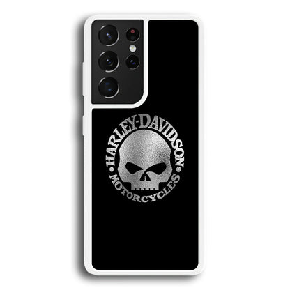 Harley Davidson Skull Silver Samsung Galaxy S23 Ultra Case