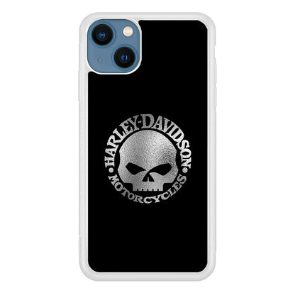 Harley Davidson Skull Silver iPhone 15 Case