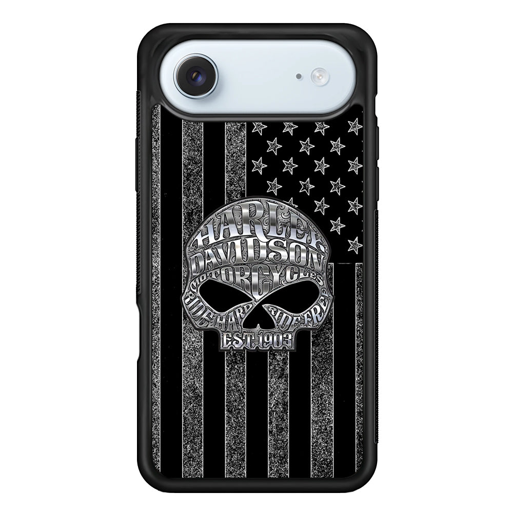 Harley Davidson US Flag Silver iPhone 17 Air Case - Altracase