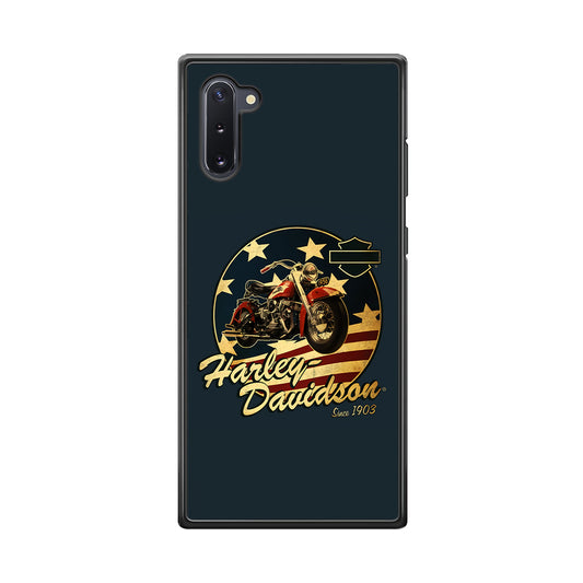Harley Vintage Logo Samsung Galaxy Note 10 Case-Phone Case-Rubber Black (2D Case)-Altracase