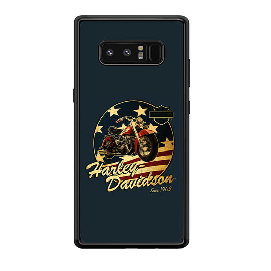 Harley Vintage Logo Samsung Galaxy Note 8 Case-Phone Case-Rubber Black (2D Case)-Altracase