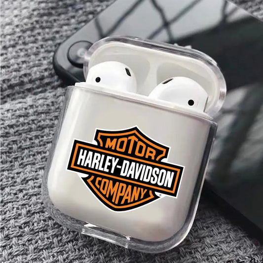 Harley Davidson Hard Plastic Protective Clear Case Cover For Apple Airpods