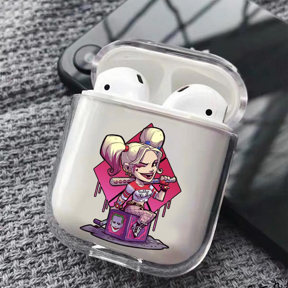 Harly Queen Mini Cartoon Hard Plastic Protective Clear Case Cover For Apple Airpods-AirPod Case-Altracase