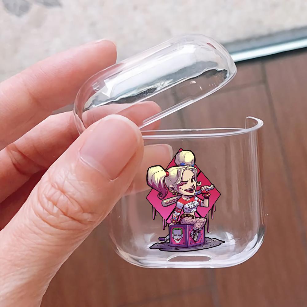 Harly Queen Mini Cartoon Hard Plastic Protective Clear Case Cover For Apple Airpods-AirPod Case-Altracase