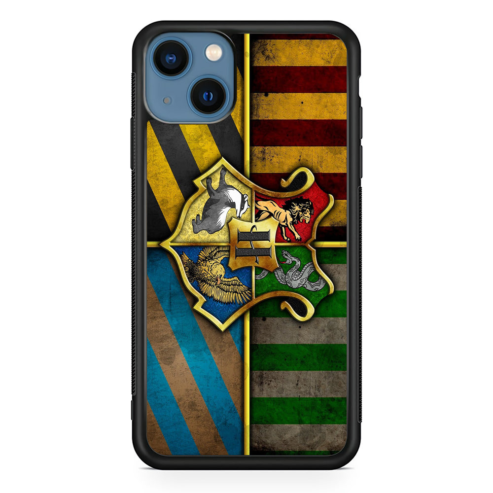 Harry Potter Hogwarts Symbol Flag iPhone 14 Plus Case