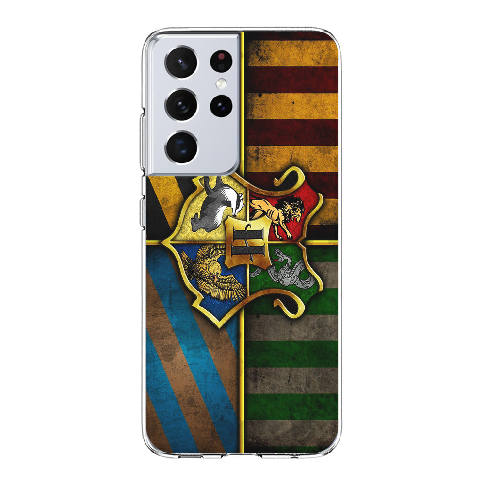 Harry Potter Hogwarts Symbol Flag Samsung Galaxy S22 Ultra Case