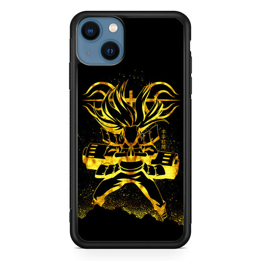 Hashirama Senju Gold iPhone 14 Plus Case-Phone Case-Rubber Black (2D Case)-Altracase