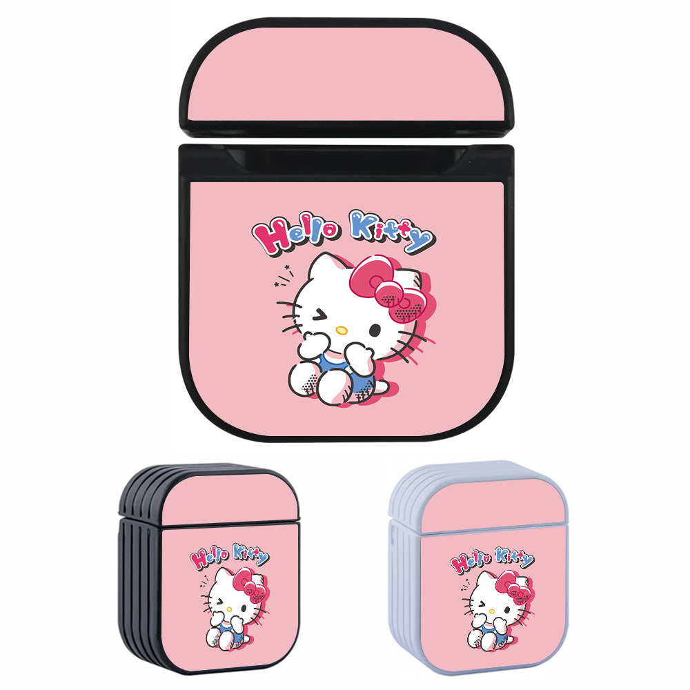 Hello Kitty Cute Pink Apple AirPods Case-AirPod Case-Altracase