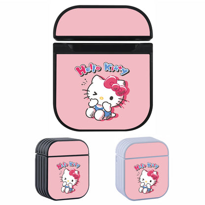 Hello Kitty Cute Pink Apple AirPods Case-AirPod Case-Altracase