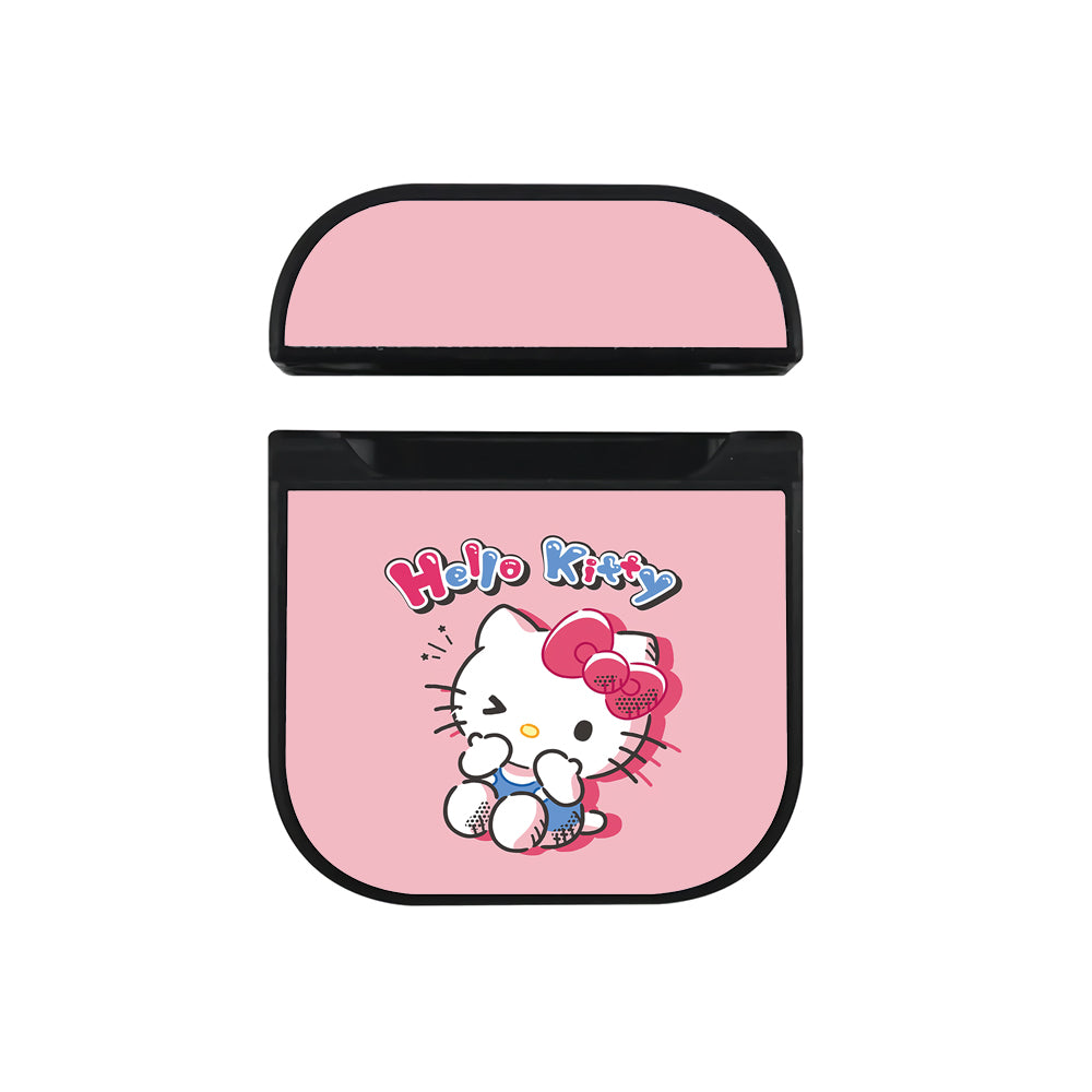 Hello Kitty Cute Pink Apple AirPods Case-AirPod Case-Black-Altracase