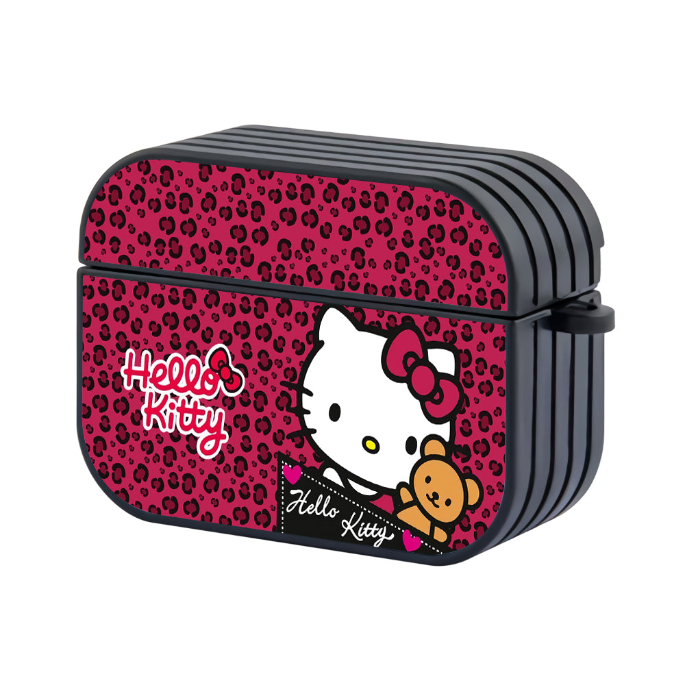 Hello Kitty Red Animal Skin Hard Plastic Case Cover For Apple Airpods Pro