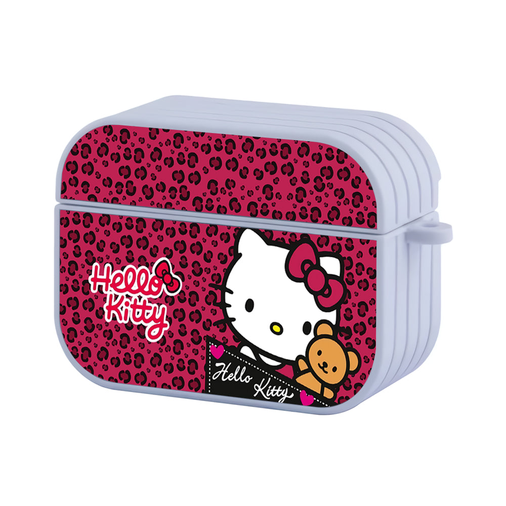 Hello Kitty Red Animal Skin Hard Plastic Case Cover For Apple Airpods Pro