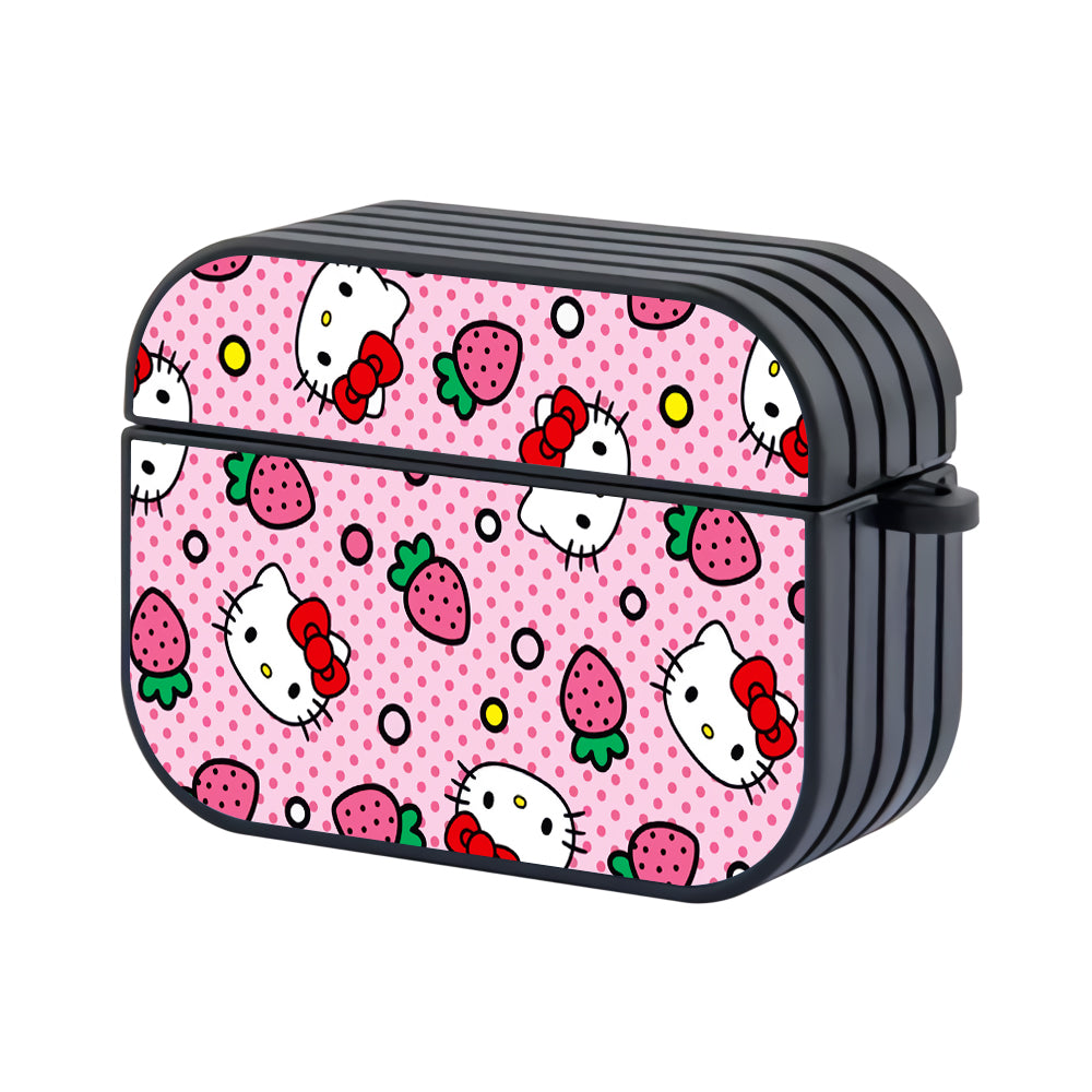 Hello Kitty and Strawberry Pattern Apple AirPods Pro 3 Case-AirPods Pro 3 Case-Altracase
